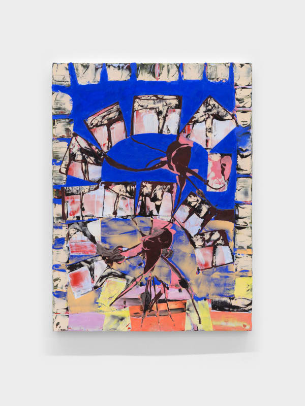 Nicolas Roggy Bunch Of Teeth, 2024 acrylic medium and paint pigments on aluminum 35 x 43 1/4 in 89 x 110 cm