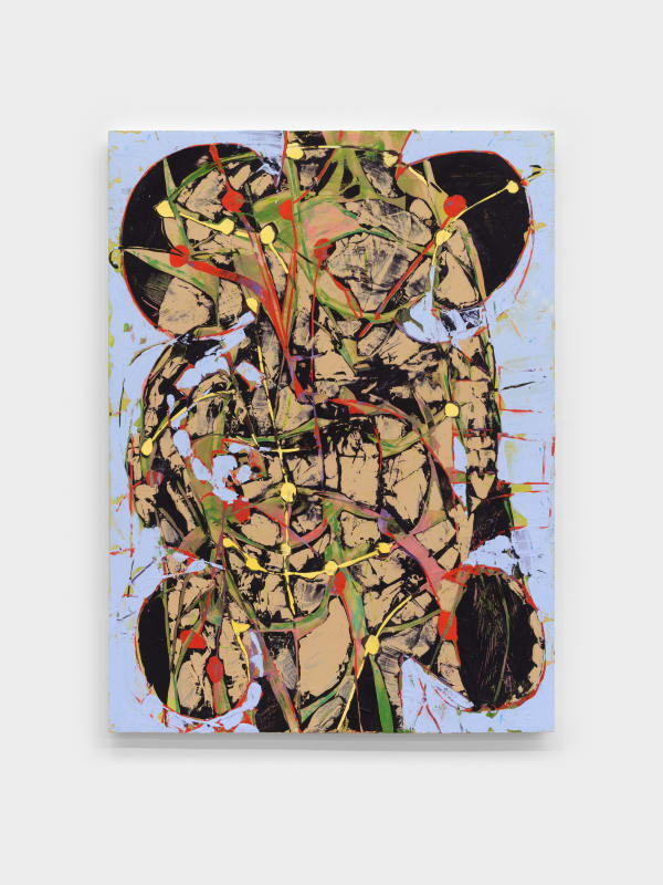 Nicolas Roggy Head Body, 2024 acrylic medium and paint pigments on aluminum 35 x 43 1/4 in 89 x 110 cm