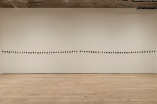 Michel Auder, Gallery Installation, 2023, color Polaroid