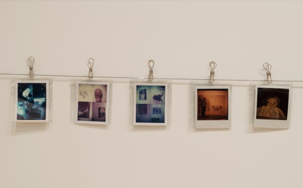 Michel Auder, Gallery Installation, 2023, color Polaroid