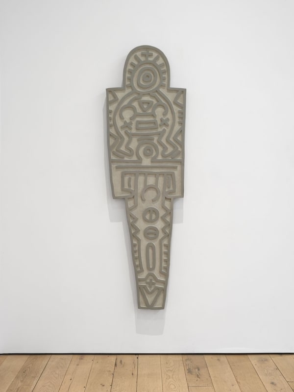 Keith Haring Totem, 1989 Wall relief cast in concrete 71 7/8 x 21 1/2 x 2 in 182.6 x 54.6 x 5.1 cm Edition of 25 plus 7 AP (KH_275) ©KEITH HARING FOUNDATION
