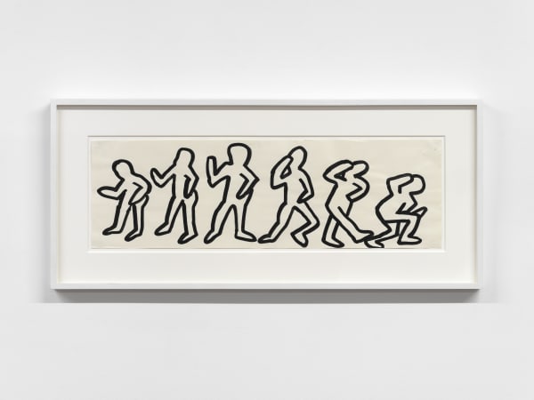 Keith Haring Untitled, 1980 sumi ink on paper 9 x 29 in 22.9 x 73.7 cm 38 x 16 1/2 in (frame) 96.5 x 42 cm (frame) (KH_283) ©KEITH HARING FOUNDATION