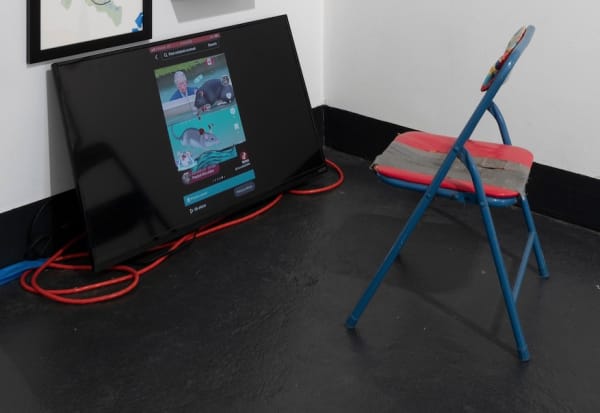 Ambient TikTok Videos for Installation- RAT Vs Art with Chair, 2024