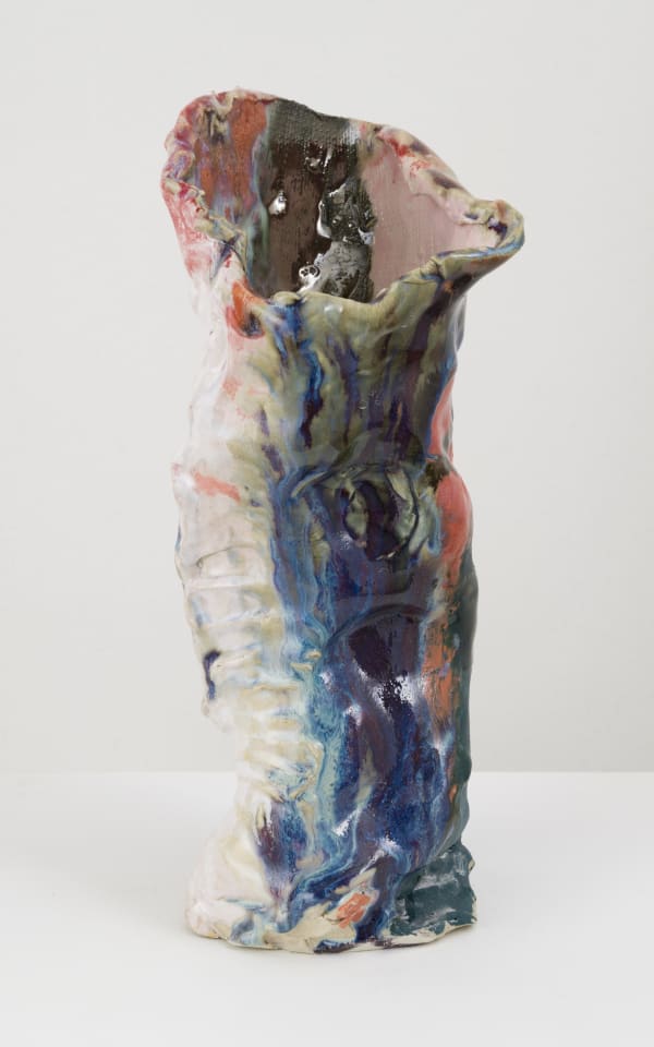 7, 2022 Wheel-thrown porcelain, glaze 11 3/4 x 4 3/4 x 6 in 30 x 12.2 x 15.2 cm