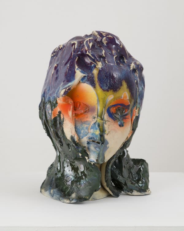 Range Anxiety, 2022 Slipcast porcelain and glaze 10 1/4 x 6 3/4 x 6 3/4 in 25.9 x 17.3 x 17.3 cm