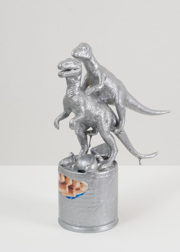 VIENNA SAUSAGE, 2022 Vienna sausage, metal sculpt and seashells 7 1/2 x 5 1/2 x 2 1/2 in 19.1 x 14 x 6.3 cm