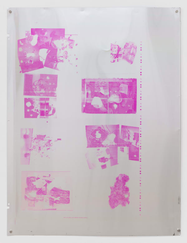 MAGENTA TARGET 1, 2014 Aluminum printing plate with ink 31 x 40 1/2 in 78.7 x 102.9 cm