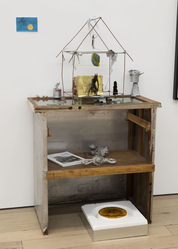 SHELF, 2017 Wood, aluminium and glass (Shelf only) 34 1/2 x 34 x 18 in 87.6 x 86.4 x 45.7 cm