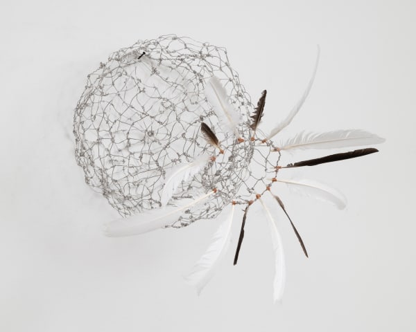 Dreamcatcher VI, 2020 Wire and feathers 30 1/2 x 25 x 24 in 77.5 x 63.5 x 61 cm