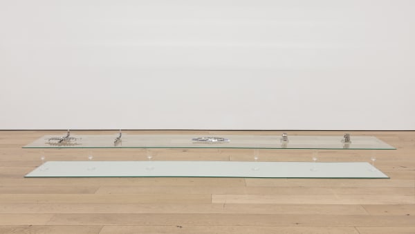 i’ll go on losing millions it’s just what i do, 2020 glass, mirror, Crate and Barrel champagne glasses, Timeformachine Heavenly Hercules model airplanes 15 x 120 x 16 inches