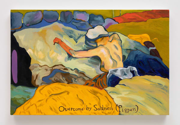 Overcome By Sadness, 2020 Oil on canvas 24 x 36 in 61 x 91.4 cm