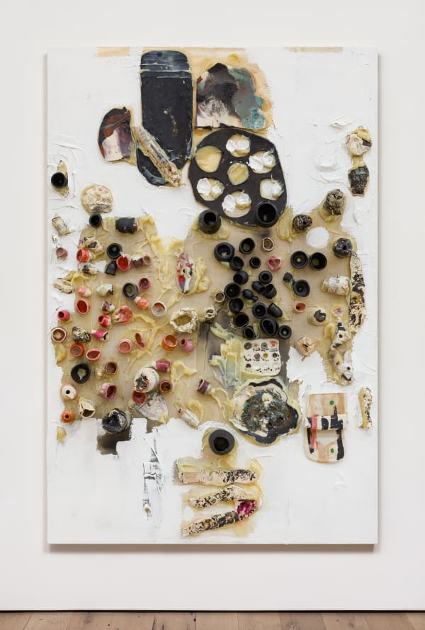 Stanley, 2019 glazed ceramic, magic smooth and pencil 72 x 48 x 2 1/2 inches