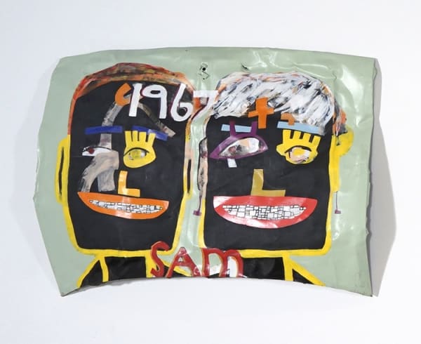 Tyree Guyton Extinction, 2017 car hood and paint 48 x 64 x 8 inches