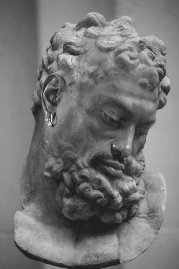 Aura Rosenberg Head of Hercules 1, 2018 lenticular print 70 7/8 x 47 1/4 inches