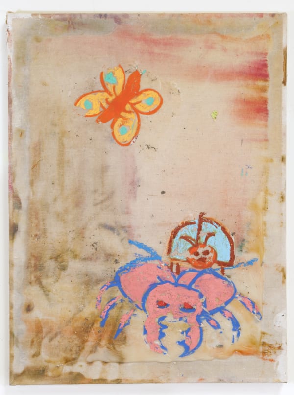 JPW3 getting a ride, 2018 Oil pastel and wax on canvas 24 x 18 in 61 x 45.7 cm