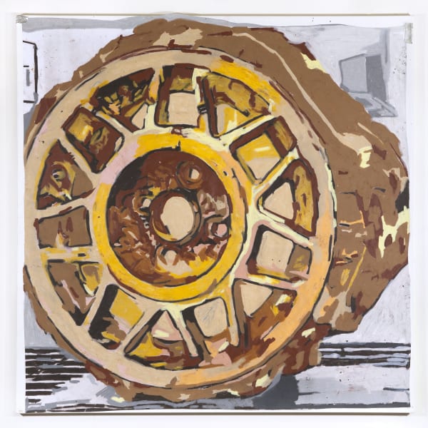 JPW3 snowflake O, 2018 Oil pastel on paper on canvas 36 x 36 in 91.4 x 91.4 cm