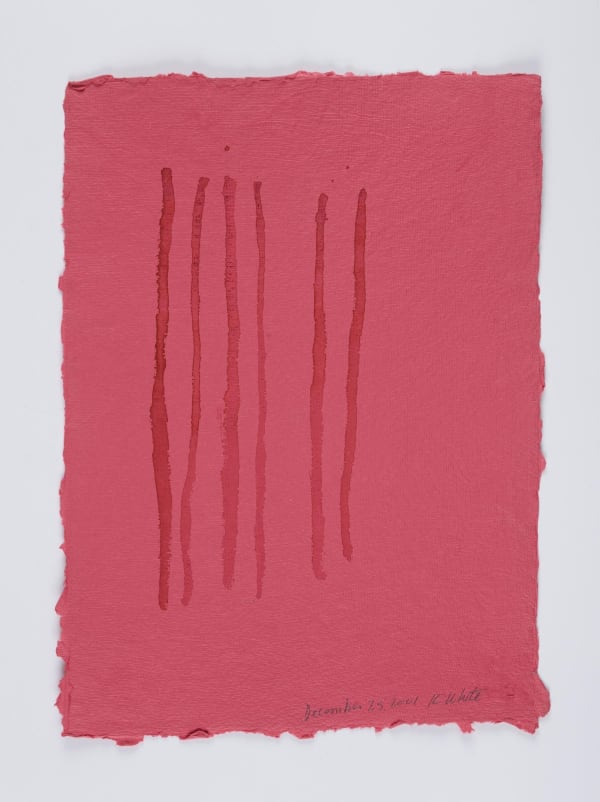 Kathleen White A Year of Firsts, 2001 40 works on paper each: 12 x 16 1/2 in (30.5 x 41.9 cm) each: 16 1/2 x 12 in (41.9 x 30.5 cm)