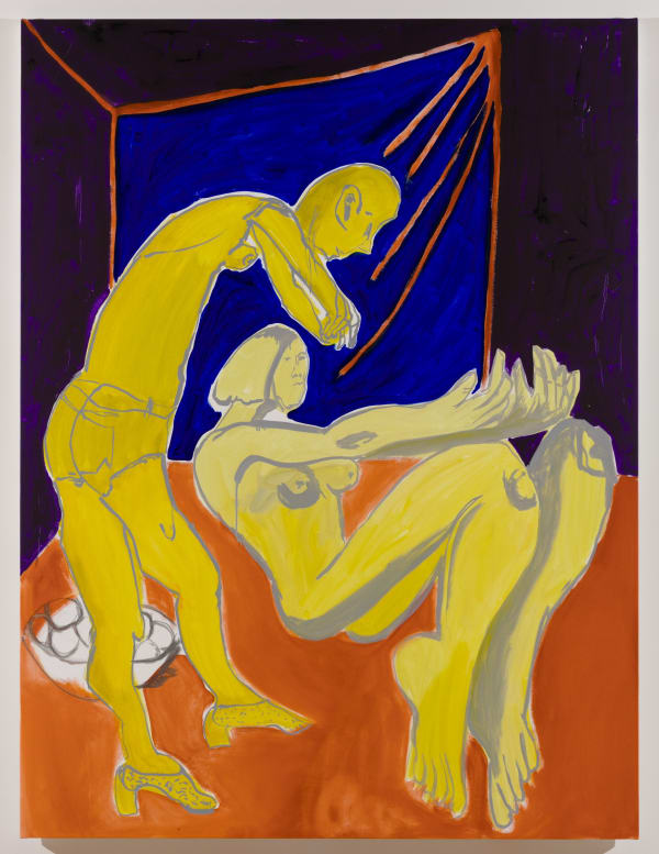 Sofi Brazzeal Untitled (two figures and bowl of fruit), 2017 oil on canvas 72 x 54 inches