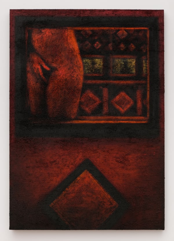 Jane Dickson Peep 2, 1992-1996 oil pummice on canvas 57 x 40 inches