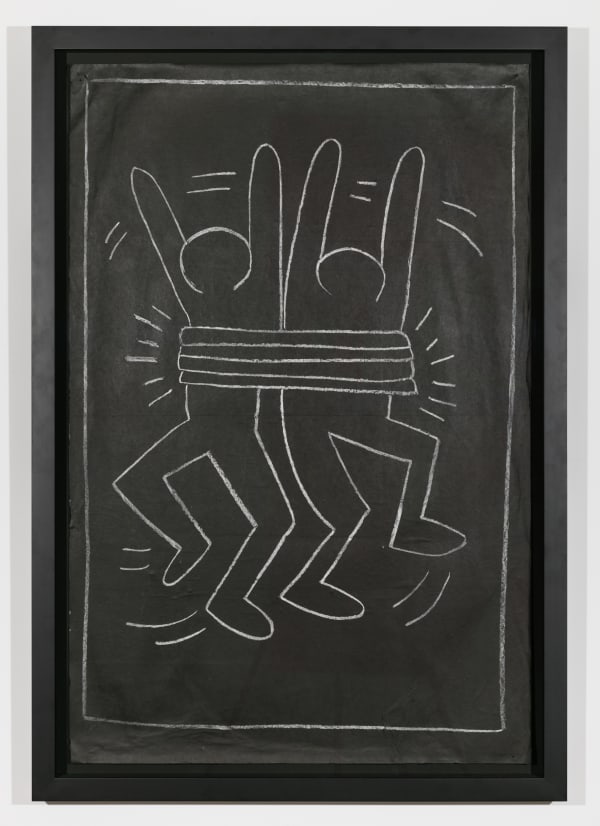 Keith Haring Untitled Subway Drawing, 1982 chalk on black paper 46 x 29 inches