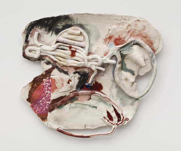 Jennie Jieun Lee Pearl, 2015 glazed stoneware 18 x 20 x 1 1/2 inches