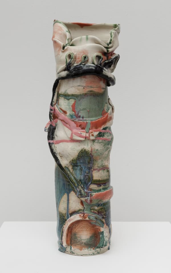 Jennie Jieun Lee Hungarian Dance #5, 2015 glazed stoneware 18 1/2 x 5 1/2 x 5 inches