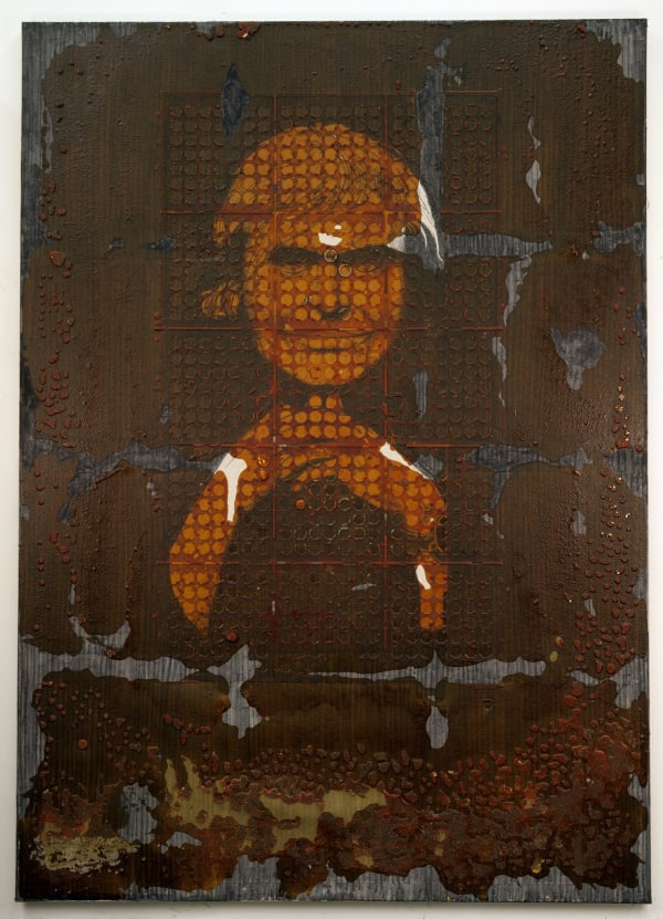 JPW3 Giger confessional, 2015 Wax, ink, and sharpie on canvas 84 x 60 in 213.4 x 152.4 cm