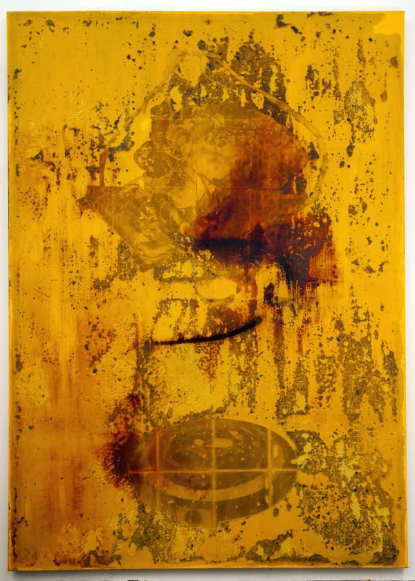 JPW3 SSB w/ F w/O, 2015 Wax, ink, and acrylic on canvas 84 x 60 in 213.4 x 152.4 cm