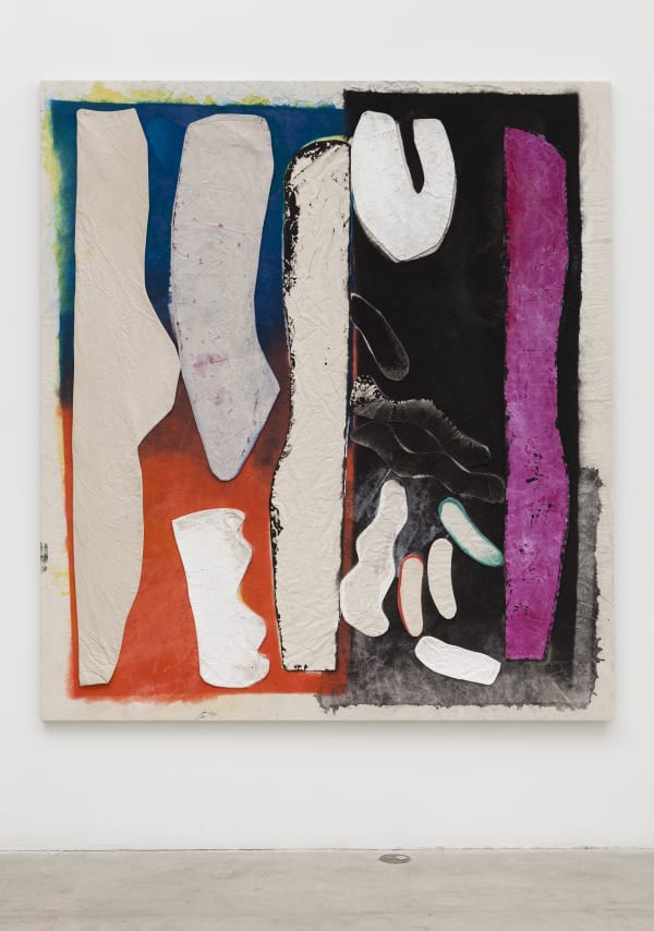 Jess Fuller Hungry Heart, 2014 acrylic, fabric dye and gesso on canvas 85 x 76 inches