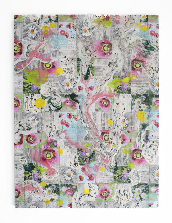 Aura Rosenberg Cargo Culte, 2022 Acrylic on oil cloth 42 x 54 in 137.2 x 106.7 cm