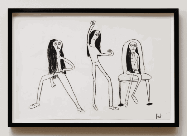 Bali Alessandra Smith GIRL, 2012 charcoal on paper 12 x 18 inches