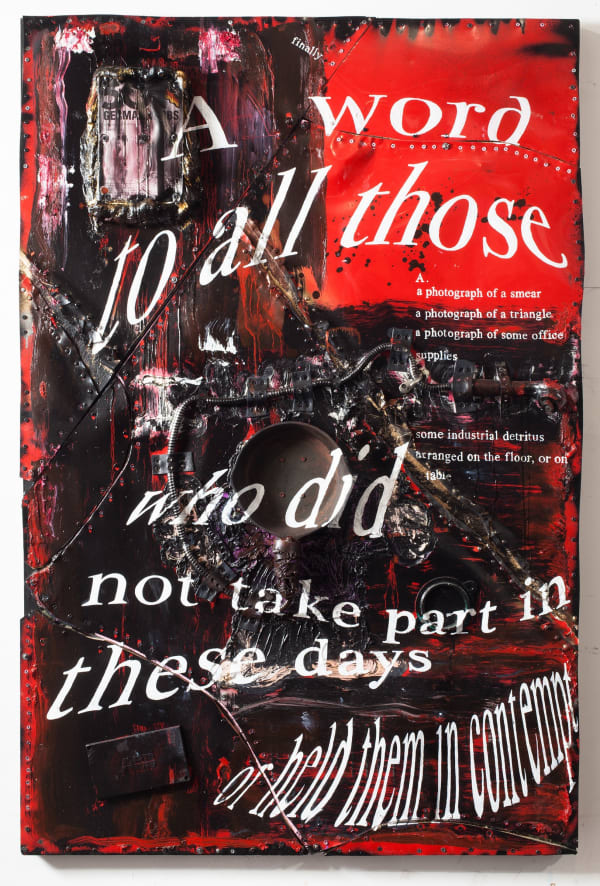 Justin Lieberman The Satisfaction of the Donkey And The Father of One and All, 2014 mixed media 60 x 40 inches