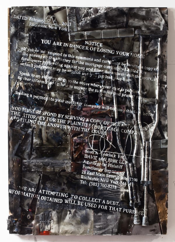 Justin Lieberman The Judas Cradle, 2014 mixed media 60 x 40 inches