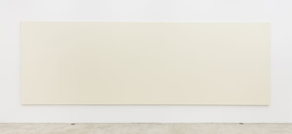 Olivier Mosset Navajo White, 2002 acrylic on canvas 84 x 252 in 213.4 x 640.1 cm