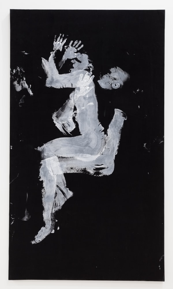 Aura Rosenberg Capricorn (Suzanne and Gary), 2012 acrylic paint on black velvet 84 x 48 inches