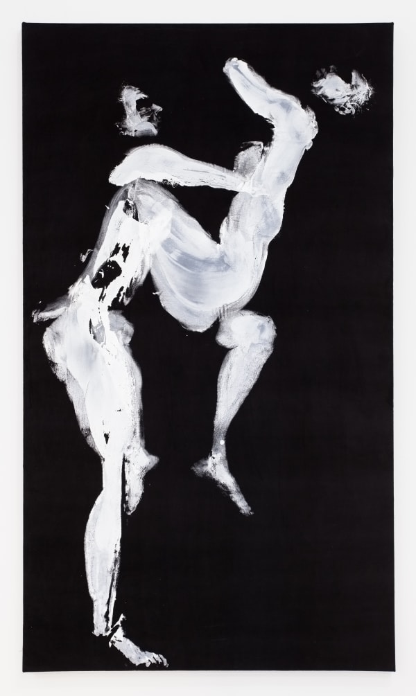 Aura Rosenberg Leo (Gracie and Gary), 2012 acrylic paint on black velvet 84 x 48 inches