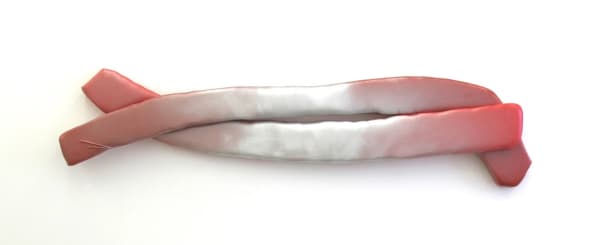 Justin Adian Jezebel, 2012 oil enamel on canvas and ester foam 34 x 100 x 5 in