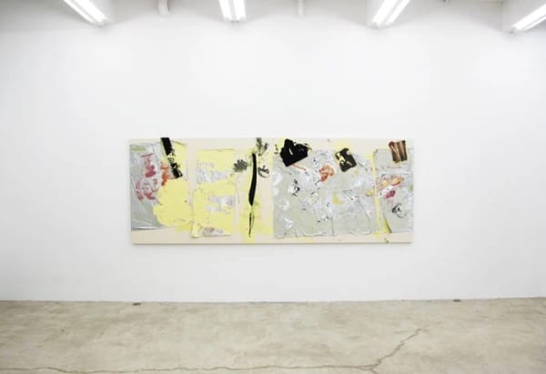 Leif Ritchey Lemon Light, 2011 mixed media on fabric 54 x 146 in