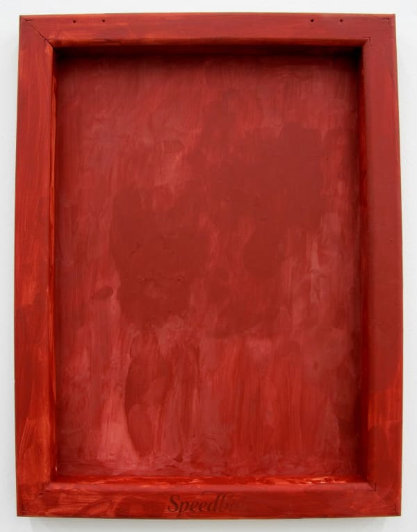 Bozidar Brazda Silkscreen Group, 2011 silkscreen mesh and frame, screen filler 16.25 x 12.25 in