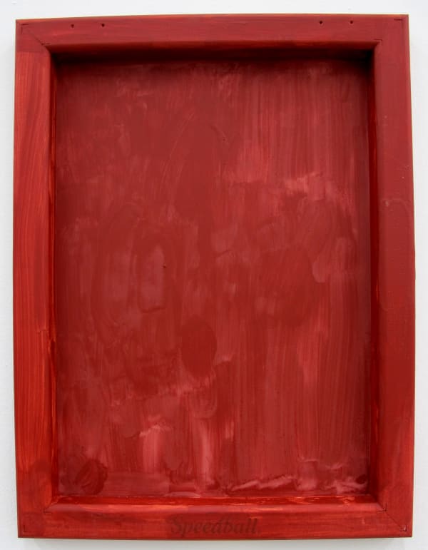 Bozidar Brazda Silkscreen Group, 2011 silkscreen mesh and frame, screen filler 16.25 x 12.25 in