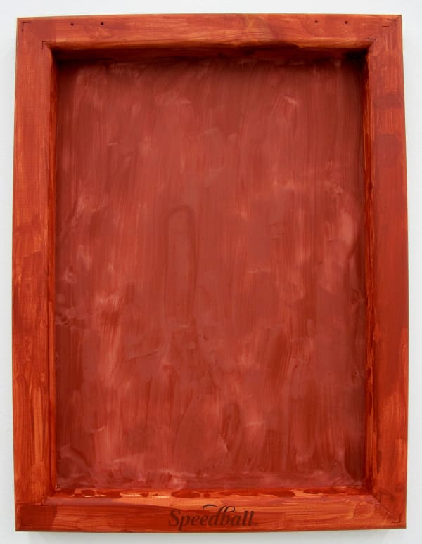 Bozidar Brazda Silkscreen Group, 2011 silkscreen mesh and frame, screen filler 16.25 x 12.25 in