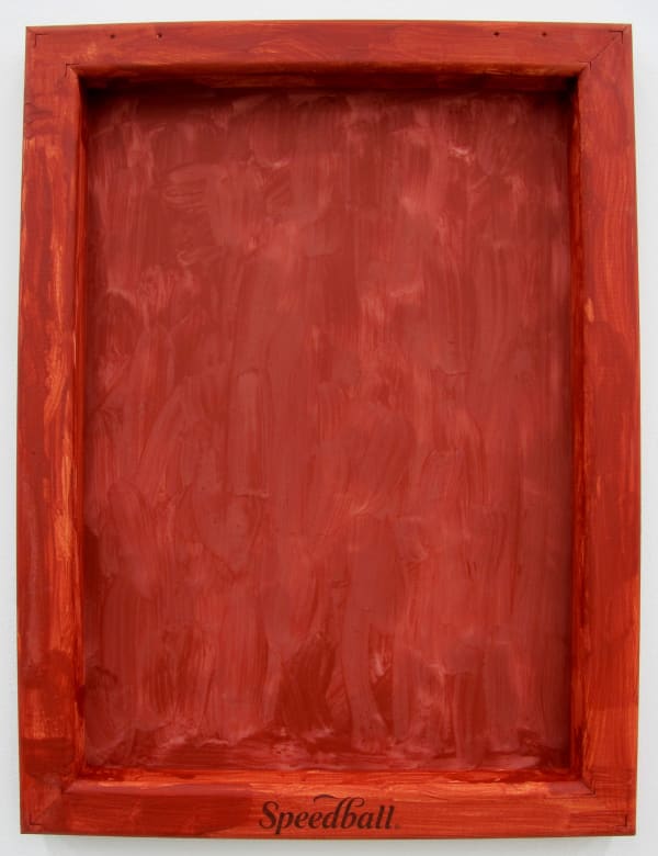 Bozidar Brazda Silkscreen Group, 2011 silkscreen mesh and frame, screen filler 16.25 x 12.25 in