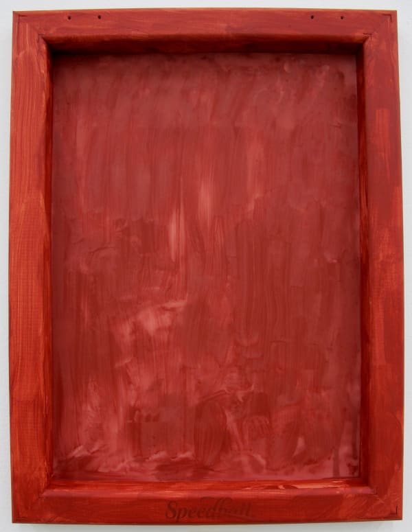 Bozidar Brazda Silkscreen Group, 2011 silkscreen mesh and frame, screen filler 16.25 x 12.25 in