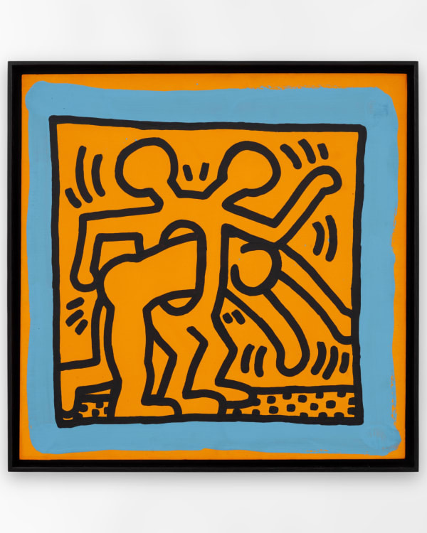 Keith Haring Untitled, 1984 Acrylic on canvas 19 3/4 x 19 3/4 in 50 x 50 cm (KH_238)