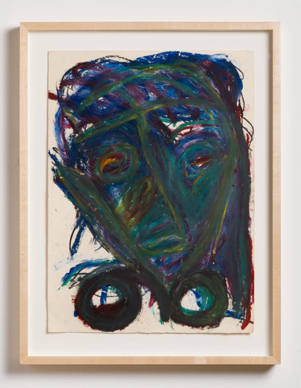 Dan Asher Untitled, c. 1980s Oil stick on paper 25 7/8 x 18 7/8 in; 65.7 x 47.9 cm (unframed) 31 1/2 x 24 in; 80 x 61 cm (framed) (AD_14_009)