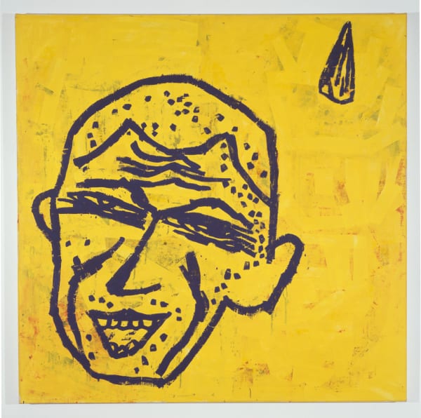 Donald Baechler Sins of Omission, 1983 Acrylic and paper collage on canvas 80 x 80 in 203.2 x 203.2 cm (BD_25_002)