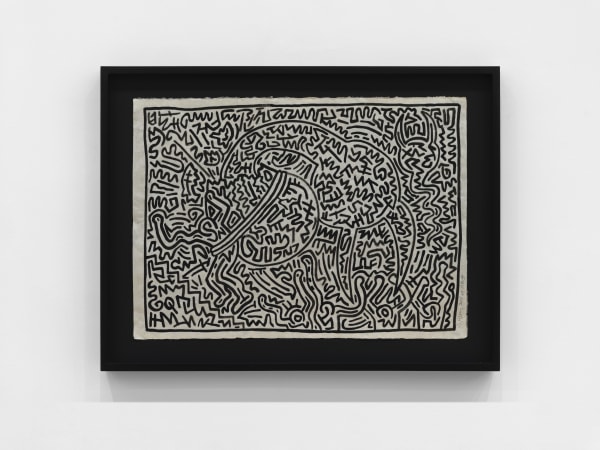 Keith Haring Untitled, 1988 sumi ink on rice paper 24 1/2 x 34 in 62.2 x 86.4 cm (KH_258)