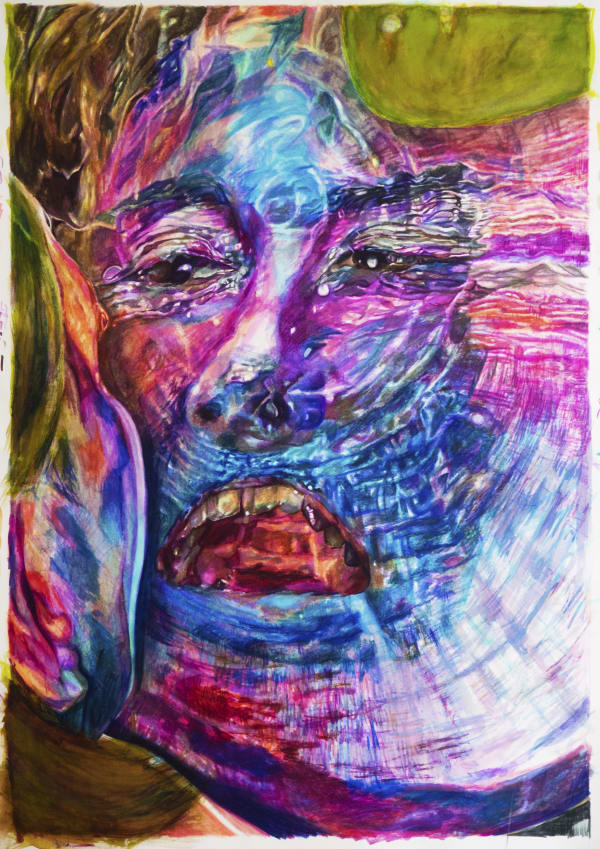 Giulia Messina Self Succion, 2022 Marker and ink on paper 60 x 44 in (framed) 152.4 x 111.8 cm