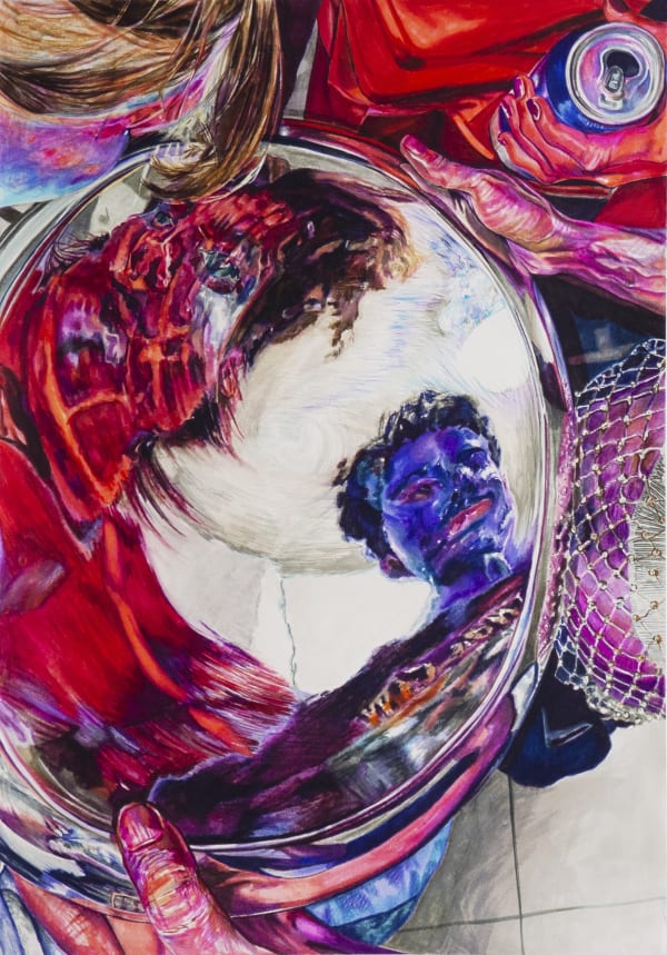 Giulia Messina Very Crossed Symmetry, 2023 Marker and ink on paper 36 x 26 in (framed) 91.4 x 66 cm