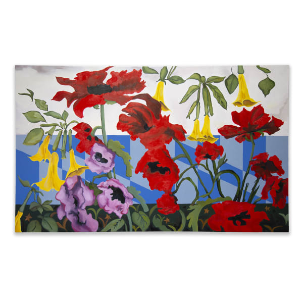 Alex Chaves Datura and Poppies, 2023 Oil on canvas 60 x 36 in 152.4 x 91.4 cm